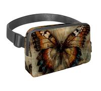 Discover The Perfect Blend of Function and Fashion with Our Travel Waist Pack for Men and Women, A Crossbody Bag for Running, Walking, Hiking, and Cycling, Vintage Butterfly Pattern
