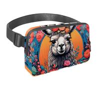 Discover The Perfect Companion for Your Active Lifestyle, Travel Waist Pack for Men and Women, A Crossbody Bag for Running, Walking, Hiking, and Cycling, Color Drawing Alpaca