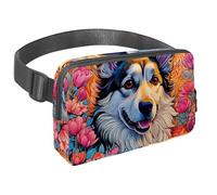 Discover The Perfect Companion for Your Outdoor Activities, Travel Waist Pack for Men and Women, A Crossbody Bag for Running, Walking, Hiking, and Cycling, Colorful Drawing Dog