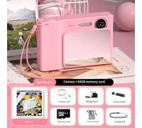 Discover the Power of Photography with this Portable, High Resolution 48MP Camera (Pink + 64G)