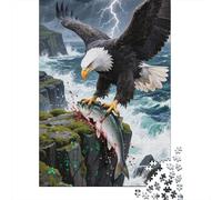 Discover The Thrill of Solving White-tailed Eagle - A 1000 Piece Wooden Puzzle Challenge for Puzzle Lovers of All Ages - Educational And Fun