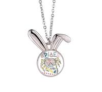 Discover World Spider Adventure Pattern Rabbit Necklace Pendant Bunny Animal Jewelry Gift