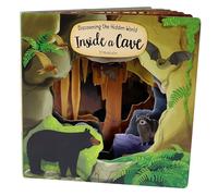 Discovering the Hidden World Inside a Cave (Happy Fox Books) Board Book Teaches Kids Ages 3-6 about Caves, with Unique Cut-Out Shapes, Educational Facts, and Vocabulary Words (Peek Inside)