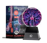 Discovery Kids 6" Plasma Globe Lamp with Interactive Electronic Touch and Sound Sensitive Lightning and Tesla Coil, USB or Battery Power, STEM Lava Lamp Style Light for Desk, Kids Room, and More
