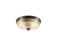 Discovery Lighting Arabella Glass Flush Ceiling Light - Bronze