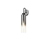 Austin Single Wall Light - Black with Smoked Glass Shade