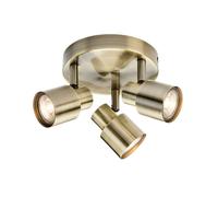 Discovery Lighting Capture 3 Light Spotlight Plate - Antique Brass