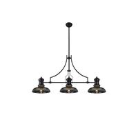 Discovery Lighting Cedar 3 Light Glass Bar Ceiling Pendant - Matt Black
