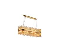 Discovery Lighting Detroit 1000 Glass Bar Ceiling Pendant Light - Brass with Amber Glass