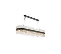 Discovery Lighting Detroit 1500 Glass Bar Ceiling Pendant Light - Satin Black with Clear Glass