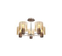 Discovery Lighting Jene 5 Arm Semi-Flush Ceiling Light - Mocha
