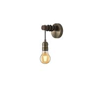 Discovery Lighting Komore Wall Light - Aged Wood and Antique Brass