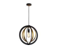 Discovery Lighting Krystin Single Light Ceiling Pendant In a Black And Satin Gold Finish