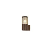 Discovery Lighting Kynslee Outdoor Wall Light - Matt Brown with Smoked Glass