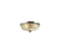 Magnolia 2 Light Flush Ceiling Light - Polished Nickel with Clear Prismatic Glass