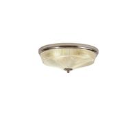 Magnolia 3 Light Flush Ceiling Light - Polished Nickel with Clear Prismatic Glass