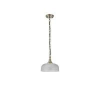 Magnolia Single Dual Mount Ceiling Light- Antique Brass with Clear Prismatic Glass