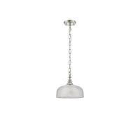 Magnolia Single Dual Mount Ceiling Light- Polished Nickel with Clear Prismatic Glass