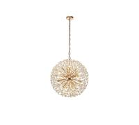 Monte Carlo 16 Light Ceiling Pendant - French Gold and Crystal
