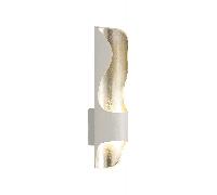 Discovery Lighting Origin LED Wall Light in White and Silver Leaf Finish
