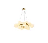 Sedona 16 Light Ceiling Pendant - Satin Gold with Opal Glass
