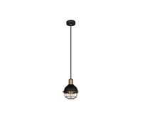 Tucson Pendant Porch Lantern - Sand Black and Antique Brass