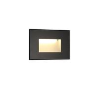 Discovery Lighting Vinita Glass LED Outdoor Recessed Wall Light - Black