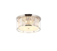 Discovery Lighting Wichita 610 Crystal Flush Ceiling Light - Polished Nickel