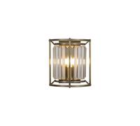 Discovery Lighting Wichita Crystal Flush Wall Light - Antique Brass
