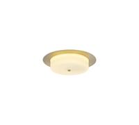Discovery Lighting Yholis Glass LED Bathroom Flush Ceiling Light - Satin Gold