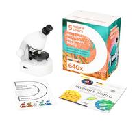 Discovery Micro Polar Didactic Microscope for Children and Beginners, with a Colourful Polish Book Included in the Kit, White