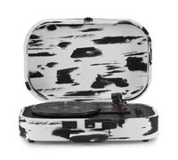 Crosley Discovery Portable Turntable - Bluetooth Record Player, 3-Speed Suitcase Vinyl Player, Home Turntables for Vinyl Records, Built in Speakers & Bluetooth Receiver, AUX Input, Black & White