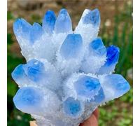 Discovery Sky Blue Phantom Crystal Cluster Ore Home Office Decoration Craft Gifts Ornaments (Size : 400-450g)