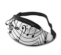 Discovery Wild Music Notes Waist Bag with Adjustable Strap Hip Bum Bag for Man Women Outdoors Sports Running Gym Traveling