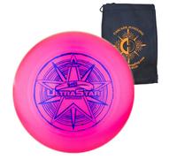 Discraft Soft Ultrastar 175g Flying Disc - Soft Version Ultimate Frisbee Competition Spec - Includes Cascade Juggling Bag (Soft Pink)
