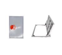 Discreet Basement Entry Door&Invisible Crawl Space Access Panel:Large Recessed Cellar Door,Seamless Floor Hatch for Home Renovation,Storm Shelter,Under Stairs Storage LXW28X29IN/710X740mm