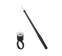 Discreet blush eyebrows with a disposable dual-ended microblade pen and ergonomic handle