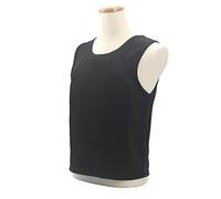 Discreet Executive Vest Level IIIA Bulletproof Vest - Concealed Hidden inside Wear Soft Anti-Bullet T Shirt for Personal Safety Protection/black / 4XL