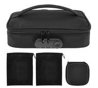 Discreet Lockable Storage Bag,26x15x6.5cm Organizer Case with Zipper and Handle,Oxford Cloth Storage Bins Toy Organizer Case for Passports, Certificates, Legal Files, Valuables