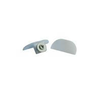 Discrete Pack of 2 White Top & Ceiliing Fix Window Curtain Track End Cover Stops