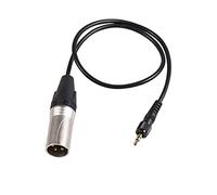 Discturnkey Locking 3.5mm to XLR Balanced Cable Adapter, Compatible With Sony UWP V1/D11/D21, Gold-Plated 1/8 Inch Connectors, 3-Pin Male, TRS to XLR Male Microphone Cable, 1.97 FT