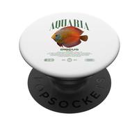 Discus Cichlid Fish Keeper Modern Streetwear PopSockets Adhesive PopGrip