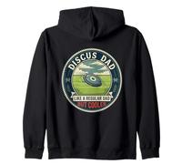 Discus Dad Thrower Track Field Athlete Father's Day Zip Hoodie