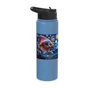 Discus Fish Starry Night Discus Fish Stainless Steel Insulated Water Bottle