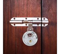 Discus Lock 9cm Stainless Steel Silver Heavy Duty Weatherproof Keyed for Gates.