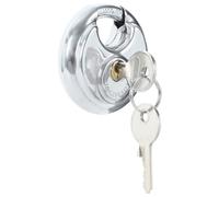 Discus Locks with Keys Silver Stainless Steel Locking Mechanism Secure vidaXL
