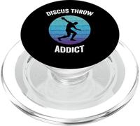 Discus Throw Addict Vintage Retro Disc Track and Field PopSockets PopGrip for MagSafe