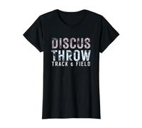 Discus Throw Track and Field Throws Thrower Throwing Athlete Value Graphic T-Shirt, Women, Black, XS