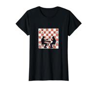 Discussing Chess Strategies Over Board Value Graphic T-Shirt, Women, Black, S