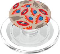 DISEMBODIED Retro Surrealism Eyes Mouth Lips Hands Vintage PopSockets PopGrip for MagSafe
